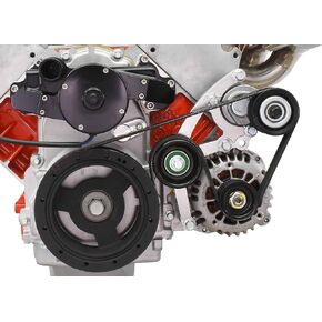 ICT Billet LS Corvette دعامة مولد كهربائي منخفضة التركيب لمضخة المياه الكهربائية المتوافقة مع Chevy Corvette LS1 LS2 LS3 LS7 LS6 Billet Aluminium 6.0L 6.2L LSX 551667EWP-1