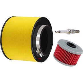 TRX350 Air Filter Compatible for Honda Rancher TRX350FE TRX350FM TRX350TE TRX350TM 2000 2001 2002 2003 2004 2005 2006 Replacce 17254-HN5-670 with Oil Filter Spark Plug