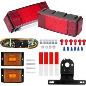 LIMICAR Boat Trailer Lights, Trailer Light Kit, LED Trailer Lights with 25ft Trailer Wiring Harness Kit, IP68 Trailer Lights for Truck Marine RV Camper Snowmobile Over 80" Inches