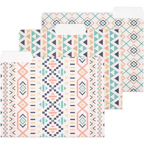 Y YOMA 12 Pack Decorative File Folders Letter Size File Folder with 1/3-Cut Tab Cute Pretty Colored Heavyweight Filing Folder File Organizers for Office School Home Desktop, Black & White