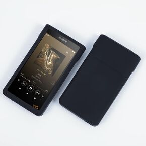 Soft Silicone Protective Shell Skin Case Cover for Sony Walkman NW-WM1AM2 WM1AM2 NW-WM1ZM2 WM1ZM2 (Black)