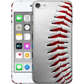 Glisten - iPod Touch 7th / 6th / 5th Generation Case - Baseball Design Printed Cute, Slim & Sleek Plastic Hard Snap on Protective Designer Back Case/Cover for iPod Touch 7/6 / 5.. White in Kuwait