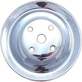 Spectre Performance 4418 Chrome Plated Crankshaft Pulley for Small Block Chevy
