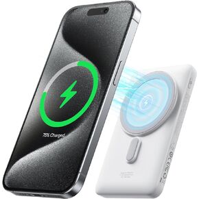Baseus Magnetic Power Bank, Wireless Portable Charger 10K for Magsafe Battery Pack,20W Fast Charging USB-C for iPhone 15/14/13/12 Series Samsung etc.