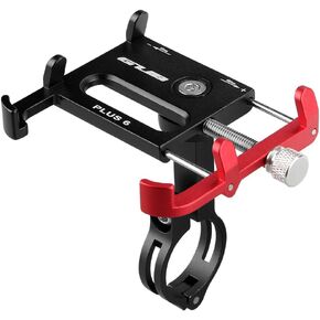 GUB Plus 6 Aluminum MTB Bicycle 3.5-6.2" Motorcycle Phone Holder Support GPS Mount for Bike Handlebar Accessories (Black-Red)