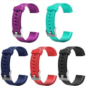 ID115 Plus HR Watch Bands for Women Men, 5Pack Adjustable Replacement Bands Straps Wristbands Bracelet for ID115 Plus HR, ID115 Plus Activity Tracker, Not for ID115/ID115U