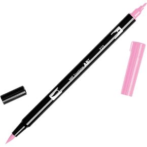 Tombow 56580 Dual Brush Pen Art Marker, 723 - Pink, 1-Pack. Blendable, Brush and Fine Tip Marker