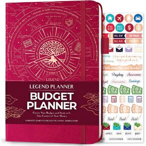 Legend Budget Planner – Financial Organizer Book. Money Account & Expense Tracker Notebook Journal for Household Monthly Budgeting (Dark Green)