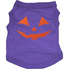 Petitebella Pumpkin Face Puppy Dog Shirt (Black, Large)