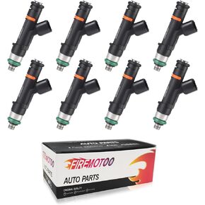 Fuel Injectors set of 8 Compatible with Ford F150 XL XLT FX4 2004 5.4L V8 Replace 0280158003 822-11181 3L3Z9F593DA 0280158075 4 Holes