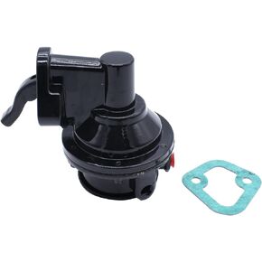 1 PC SHLPDFM Black Mechanical Fuel Pump 6 PSI 1/4" NPT Inlet/Outlet Compatible with Chevy SB 262-400,V8 Engine