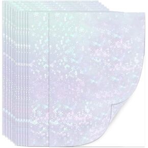 20 Sheets holographic stickers Paper A4 Size (8.25" x 11.7") holographic laminate sheetsr Paper Self-Adhesive Waterproof Dries Quickly For Inkjet/Laser Printer in Kuwait