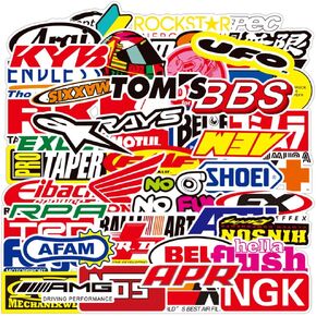100 pcs/Pack Fashion Motocross Motorcycles Dirt Bike Supercross Stickers No Repetition Sticker Vinyl Cool Skateboard Guitar Travel Case Sticker Water Bottle Laptop Luggage Bicycle Stickers