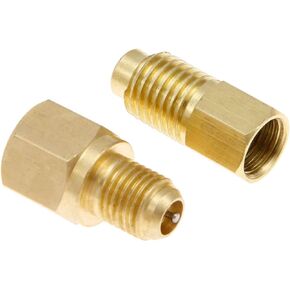 Aupoko R12 R22 to R134a Adapters, R134A Refrigerant Tank/Vacuum Pump Port Connection Adapters - 1/4" Flare Female x 1/2" Male - Refrigeration Handling Charging Tool