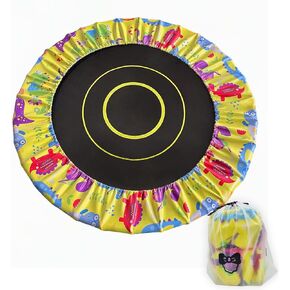 Mini Trampoline Cover 36 38 40 Inch Replacement Cute Small Trampoline Spring Cover PU Leather Layer Protect Easy to Install Trampoline Safety Pad for Home Indoor