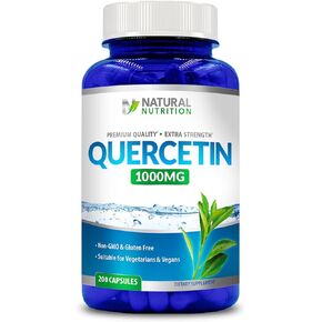 Quercetin 1000mg, 200 Capsules Quercetin Dihydrate - Gluten Free & Non-GMO