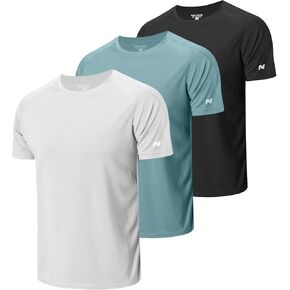 3 Pack Men's Workout Quick Dry Shirts Short Sleeve Compression Sports T-Shirts Athletic Undershirts in Saudi Arabia