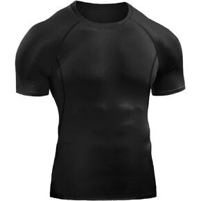 Men's Compression Shirts Workout Sports Short Sleeve Running Tops Cool Dry Tight T-Shirt Baselayer Gym Undershirts