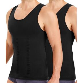 TAILONG Compression Shirt for Men Body Shaper Vest Sleeveless Slimming Undershirt Tummy Control Shapewear Tank Top