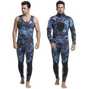 Klobu Mens Wetsuits 3mm /1.5mm Neoprene Full Body One Piece Camouflage Scuba Diving Suit for Water Sport Spearfishing Snorkeling Swimming Surfing