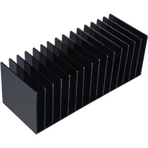 Ctosree Acrylic File Organizer for Desk Vertical File Holder 15 Compartments Desktop File Sorter Mail Organizer Countertop Folder Stand Racks for Office Home School Desk(Clear, Triangle)