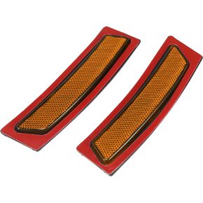 X AUTOHAUX Pair 63147295541 63147295542 Front Bumper Reflector Side Marker for BMW 420i 2016-2017 428i 2014-2016 430i 2017 Replace Original Reflector Yellow