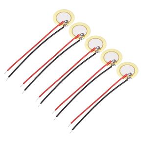 uxcell 5 Pcs Piezo Discs 15mm Acoustic Pickup Transducer Microphone Trigger Element CBG Guitar
