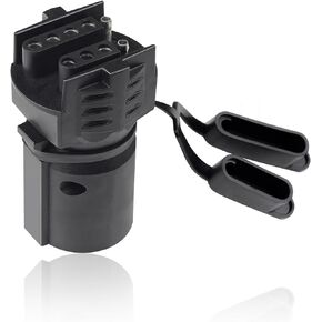 Trailer Plug Adapter - Standard Trailer Adapter 7 Pin Round to 4 Pin Flat - Universal Weatherproof Trailer Light Adapter 7 Pin Trailer Connector for Most Trailer ATV RV Tow Hitch