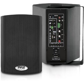 Pyle 5.25'' Pro-Active Wall-Mountable Bluetooth Speakers - 600 Watts Max, 300 Watts RMS w/ 2-Way Full Range Stereo Sound Reproduction, Pair, Rugged & Heavy Duty Cabinet Enclosure (Black) PDWR59BTB