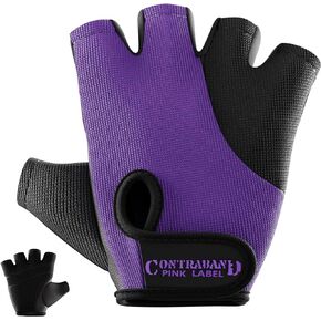 5057 Classic Weight Lifting Gloves for Women | Workout Gloves for Women w/ Leather Palm | Gym Gloves w/ Light-Medium Padding | Fingerless Weightlifting Gloves