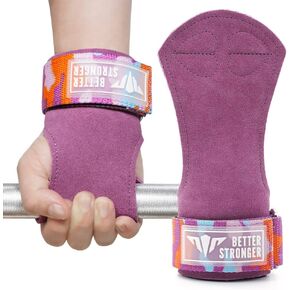 Weight Lifting Gloves Grips Straps Heavy Duty Exercise Barbell Alternative to Power Hooks Deadlifts Adjustable Padded Wrist Wrap Support Bodybuilding Weightlifting Powerlifting for Women