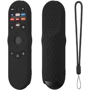 Silicone Remote Cover for Vizio TV Remote XRT270 Smart TV Remote 2023, Silicone Vizio Remote Control Case Cover for VIZIO XRT270 Silicone Sleeve with Lanyard(Black