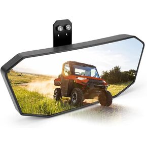 KEMIMOTO UTV Rear View Mirror, Upgraded Adjustable Height Mirrors Compatible with Polaris Ranger 500 570 900 XP 1000XP/Crew 2017-2024 (Factory Drop Down Mounting Tab Required) 2879969