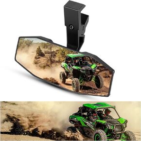 KIWI MASTER Rear View Center & Side Mirrors Compatible with Kawasaki Teryx KRX 1000 Accessories Adjustable Folding Rear View Racing Mirror ‎99994-1175