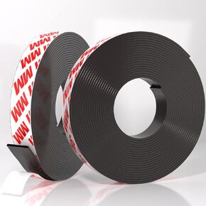 Magnetic Tape, 15 ft Magnetic Strip (1/2 inch Wide x 15 feet Long) with Strong Adhesive Backing. Great for DIY, Art Projects, whiteboards and