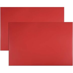 uxcell 2 Pcs Dry Erase Magnetic Strip 11.7" x 8" Magnetical Sheet Labels Stickers Writable Red for Whiteboards Refrigerator and Crafts