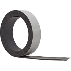 WOD MAG06-I Strong Thick Magnetic Tape - 1/2 inch x 10 feet - Ideal for Holding Metallics - Peel and Stick for DIY, Fridge Organization, and Crafts Projects Self-Adhesive Backing