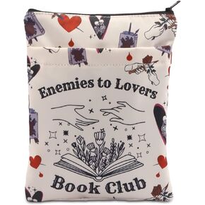 Enemies to Lovers Book Club Book sleeve Smut Lovers Book Cover Romance Reader Gift Smut Book Club Gift Literary Gift for Bookish Bookworm Book Nerd (EnemiesToLove BS)
