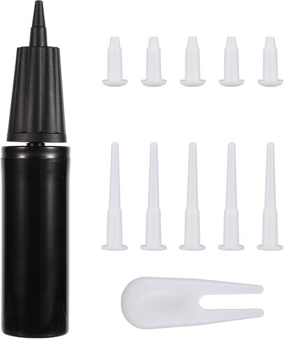 Exercise Ball Pump, Hand Pump for Inflatables Yoga Ball Inflator with Pilates Ball Plug Replacement Kit for Exercise Ball Inflator (Black) in Saudi Arabia