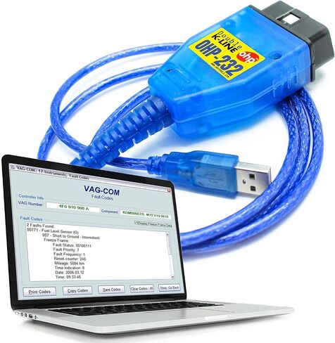 OHP 232 VAG-COM KKL 409.1 | أداة المسح الضوئي VCDS-Lite كابل USB USB2 | سيارات فولكس فاجن وأودي وسيات وسكودا in Kuwait