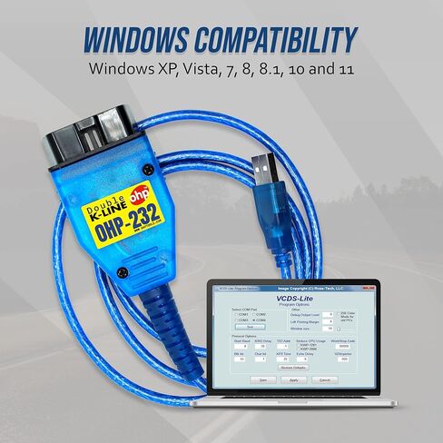 OHP 232 VAG-COM KKL 409.1 | أداة المسح الضوئي VCDS-Lite كابل USB USB2 | سيارات فولكس فاجن وأودي وسيات وسكودا in Kuwait