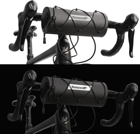 Rhinowalk Bike Waterproof Handlebar Bag, Bicycle Front Bag Fram Storage Roll Bag Mountain Road Bikes Commuter Shoulder Bag Professional Cycling Accessories-Black in Saudi Arabia