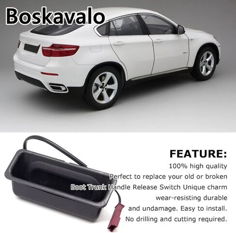 مفتاح قفل تحرير غطاء صندوق السيارة الخلفي متوافق مع BMW 525i 530i 1995 2001-2009 525xi 530xi 2006-2007 528i 540i 545i 550i M5 OEM 51248168035 7118158 2046802391 in Kuwait