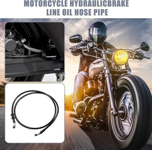 X AUTOHAUX 130cm AN3 M10 Car Hydraulic Brake Line Oil Hose Pipe Fitting 28° 28° Stainless Steel for Car Motorcycle Dirt Racing Bike Black in Saudi Arabia