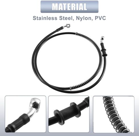 X AUTOHAUX 130cm AN3 M10 Car Hydraulic Brake Line Oil Hose Pipe Fitting 28° 28° Stainless Steel for Car Motorcycle Dirt Racing Bike Black in Saudi Arabia