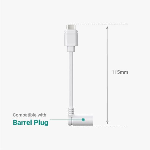 TUSITA محول توصيل أسطواني إلى USB-C متوافق مع الألواح الشمسية وكاميرات USB-C، أبيض in Saudi Arabia