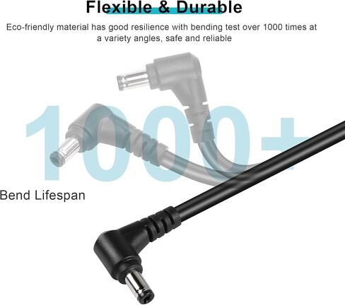 GINTOOYUN DC ذكر إلى ذكر كابل تمديد الطاقة 18AWG 90 درجة الزاوية اليمنى DC 5.5 مم × 2.1 مم سلك محول الطاقة ذكر لشريط Lihgt، CCTV، السيارة، الشاشات، إلخ (قطعتان) (2 متر) in Saudi Arabia