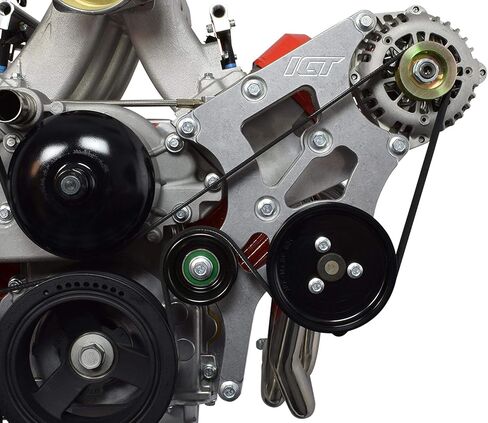ICT Billet LS Swap Alternator ومجموعة دعامات التوجيه المعززة متوافقة مع Camaro BMW 330i E46 LS1 LS3 LSX 4.8L 5.3L 6.0L 551796-2 in Saudi Arabia