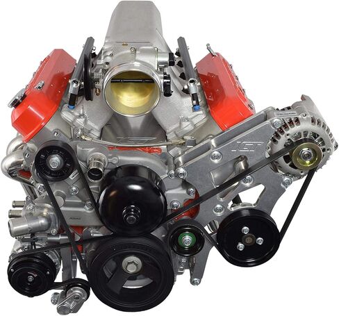 ICT Billet LS Swap Alternator ومجموعة دعامات التوجيه المعززة متوافقة مع Camaro BMW 330i E46 LS1 LS3 LSX 4.8L 5.3L 6.0L 551796-2 in Saudi Arabia