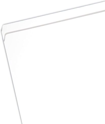 Smead File Folder, Reinforced Straight-Cut Tab, Letter Size, White, 100 per Box (12810) in Saudi Arabia